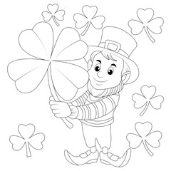 St Patricks Day Hand Draw Coloring Page