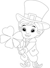 St Patricks Day Hand Drawing Coloring Page