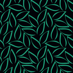 Abstract Leaves Art in Pattern Vector Repeat Patterns for Dynamic Visuals, Wallpaper, and Wrapping.