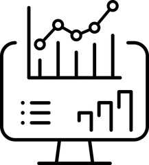 Set of 20 outline icons related to digital marketing. Linear icon collection. Editable stroke. Vector illustration
