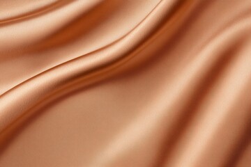 Smooth champagne-colored silk fabric with luxurious texture