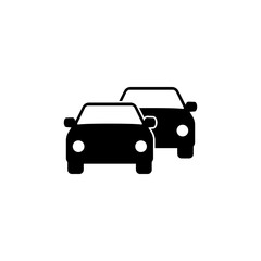 Fototapeta premium cars icon. heavy traffic jam icon silhouette for automobile apps and websites. car logo concept