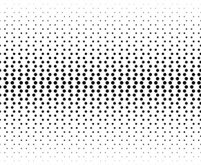 Seamless in one direction. Circles pattern with disappearing effect