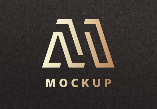 Golden Logo Mockup on Paper