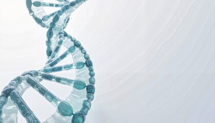 DNA helix structure in blue and green colors