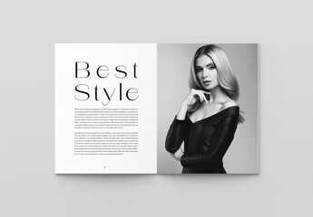 Open Magazine Spread Mockup