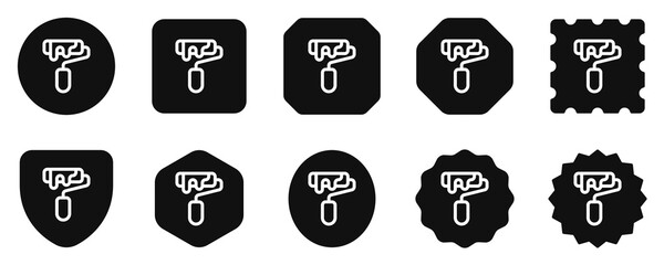 Editable paint brush, roller brush, wall painting vector icon. Construction, tools, industry. Part of a big icon set family. Perfect for web and app interfaces, presentations, infographics, etc