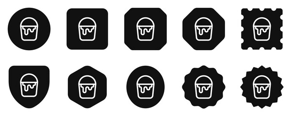 Editable paint bucket, plastic, metal, container vector icon. Construction, tools, industry. Part of a big icon set family. Perfect for web and app interfaces, presentations, infographics, etc