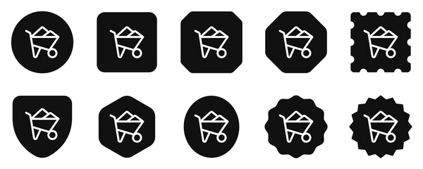 Editable wheelbarrow, cart, wheel, carrying, building vector icon. Construction, tools, industry. Part of a big icon set family. Perfect for web and app interfaces, presentations, infographics, etc