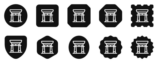 Editable shrine, gate, vector icon. Landmark, monument, religious, cultural, building, architecture. Part of a big icon set family. Perfect for web and app interfaces, presentations, infographics, etc