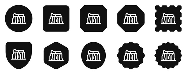 Editable rock, stone, structure vector icon. Landmark, monument, building, culture, architecture. Part of a big icon set family. Perfect for web and app interfaces, presentations, infographics, etc