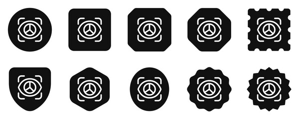 Editable retina, eye scan, optic vector icon. AI technology, artificial intelligence, computer. Part of a big icon set family. Perfect for web and app interfaces, presentations, infographics, etc