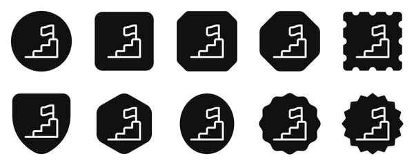 Editable career ladder, promotion, goal, success, climbing vector icon. Business, work, job, office. Part of a big icon set family. Perfect for web and app interfaces, presentations, infographics, etc