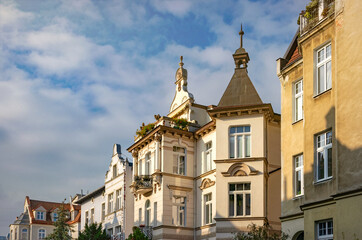 Beautiful old house in Sopot. Historical architecture in Pomerania	