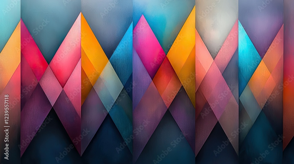 Poster abstract geometric colorful triangular pattern design