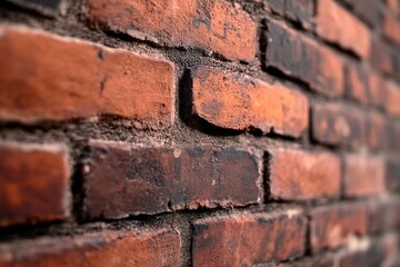 Obraz premium Facing brick wall with textured surface for exterior facade cladding and architectural decoration