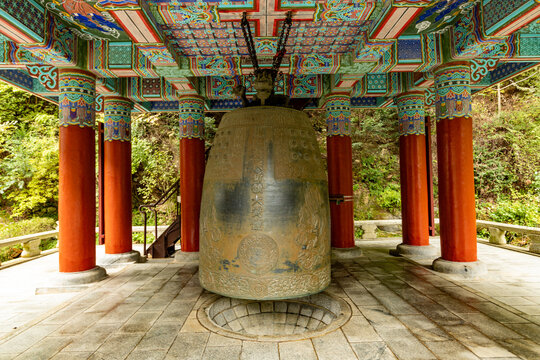 Details of Guinsa Monastery and Temple in Danyang County, South Korea