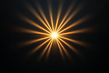 Sonnenlichtstrahlen leuchten in der Dunkelheit für inspirierende Momente

