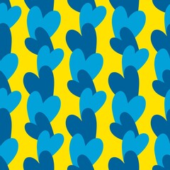 Valentine hearts seamless 14 February love pattern for wrapping paper