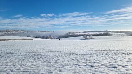 Kempenfeldrom. Winterlandschaft im Eggegebirge. 