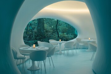 Fototapeta premium High-tech futuristic kitchen with robotic chef