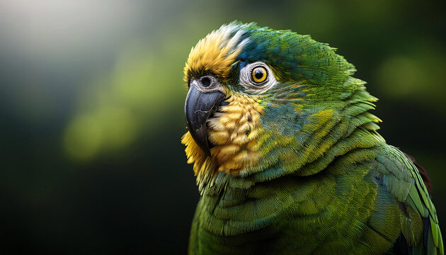 Colorful Amazon parakeet
