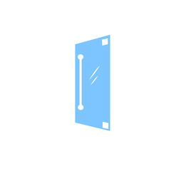 glass door vector illustration