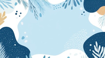 Stunning abstract wallpaper in blue hues featuring modern flat design and whimsical textures for a vibrant look.