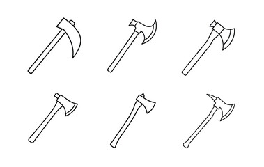 Vector Illustration of Different outline Types of Axes