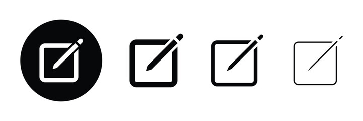 Set of create modify pen icon collection. writing, drawing, editing, edit pen symbol. Vector Illustration.