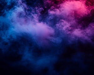Colorful smoke swirls on black background; abstract design