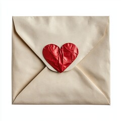 Express your love with a vintage envelope complete with a red heart seal, perfect for celebrations like Valentine's Day, weddings, and anniversaries
