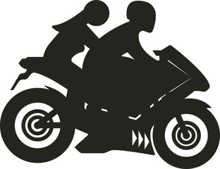 Fototapeta premium A sleek motorbike vector featuring sharp lines, dynamic curves, and a sporty design. Perfect for racing themes, speed concepts, or urban riding illustrations.