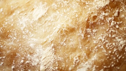 Obraz premium Golden artisan sourdough bread with crusty texture and flour