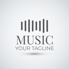 sound bar logo design template