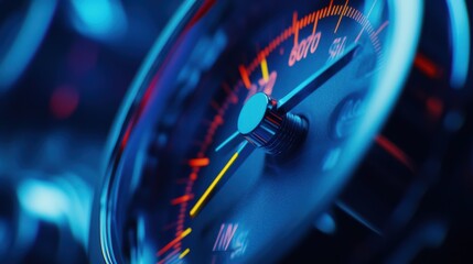 A closeup of a cryogenic pressure gauge displaying critical measurements in vibrant colors. The dials needle rests precisely on a marked zone emphasizing the importance of monitoring