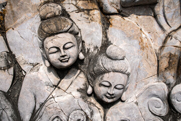 Statue of Buddhas in Marble Mountains Vietnam	
