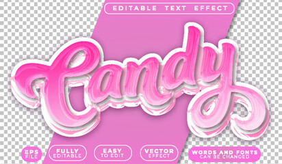 Candy Sugar Sweet Yummy Cute Fully Editable Vector Text File