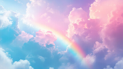 sky with lush pink, blue and purple clouds creating an atmosphere of calm and harmony. 