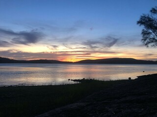 Evening Sunset by Lakeside