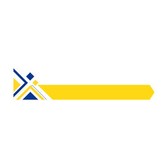 Geometric Footer Business, Yellow, Blue, White. Vector	