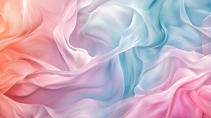 Obraz premium Stylish pastel social media banner with flowing abstract organic forms and soft color palettes, perfect for elegant branding