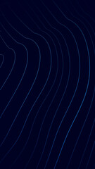 Blue lines flowing smoothly on dark background