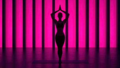 digital fitness virtual progress. A calming yoga session with VR-guided flows analyzing pose progress and syncing flexibility improvement metrics, digital fitness, immersive yoga technology