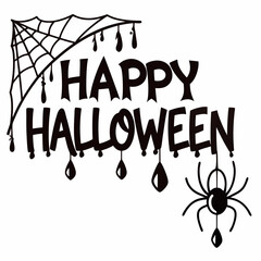 Spooky Dripping Horror Font: Happy Halloween Design! text scary gothic creepy vector holiday october