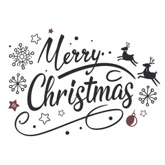 Fototapeta premium Joyful Merry Christmas Handwritten Script Festive Holiday Wishes Typography Design font xmas winter 