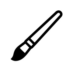 Fototapeta premium Simple Round Paintbrush Icon: Clean Design for Creative Projects, Websites, and Apps ui ux art tool 