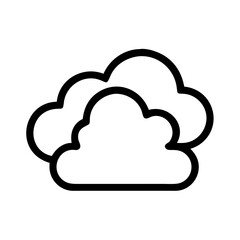 Simple Fluffy Cloud Icon: Minimalist Design for Websites and Apps. Perfect for weather, dreams, and 