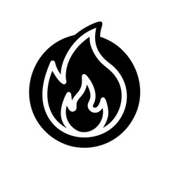 Minimalist Fire Flame Icon: Clean, Modern Design for Branding and UI hot art red logo heat burn power
