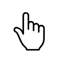 Upward Pointing Finger Icon: Simple, Clean Hand Gesture for Direction, Guidance, and Choice ux tap  